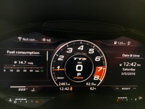 2016 Audi TT-S speedo