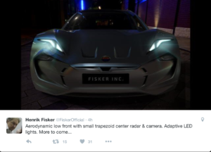 Fisker Tweet