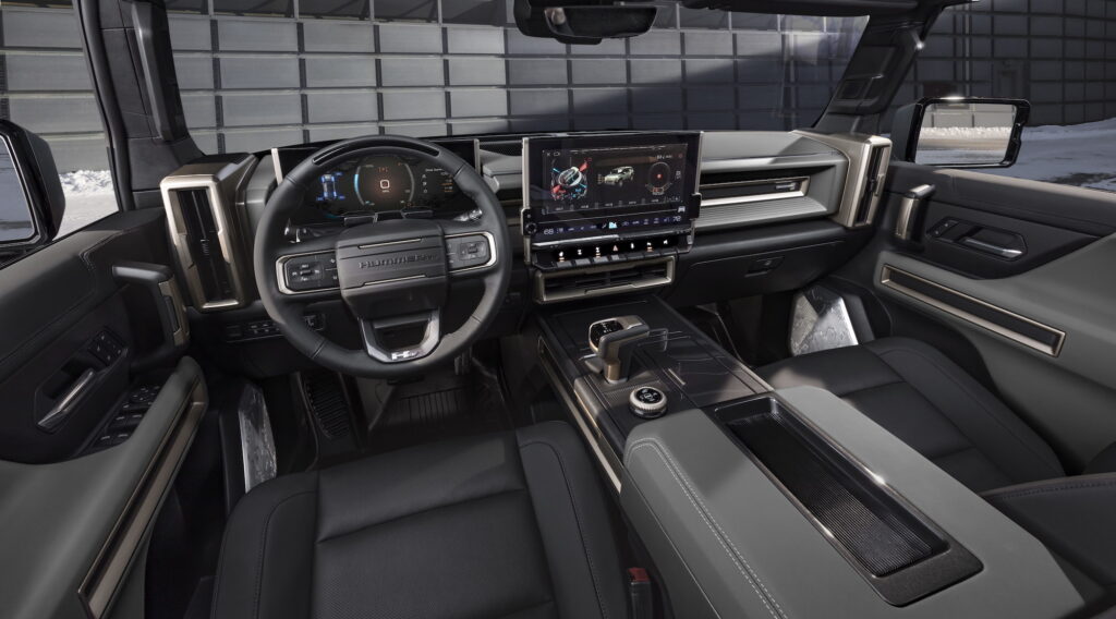 GMC hummer EV SUV interior